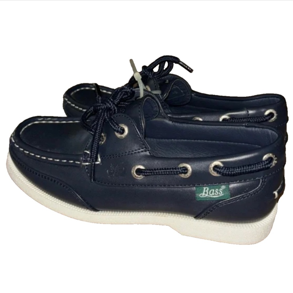 Boys Bass Navy Slip on Loafer Size 2